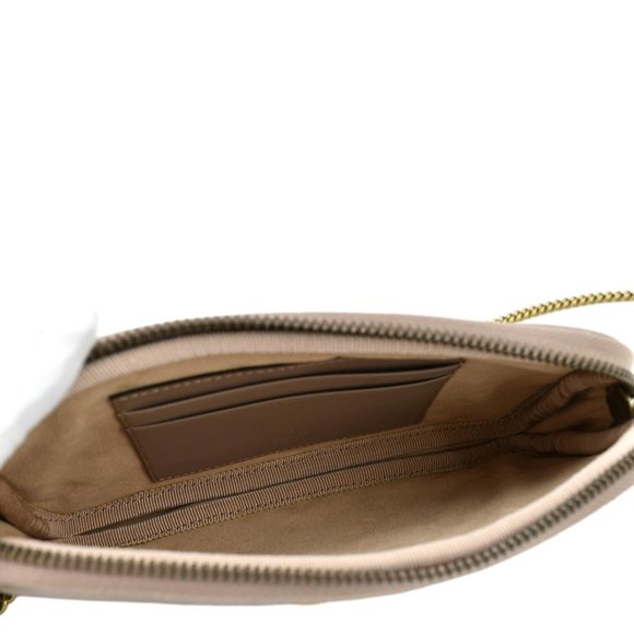 GUCCI  Mini GG Marmont Chain Leather Crossbody Bag Dusty Pink - Picture 13 of 13